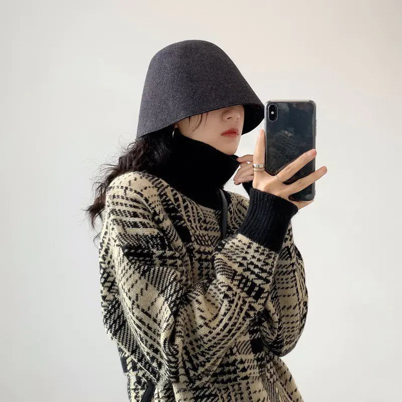 Thick Knit Turtleneck Sweater for Women - Vintage Style