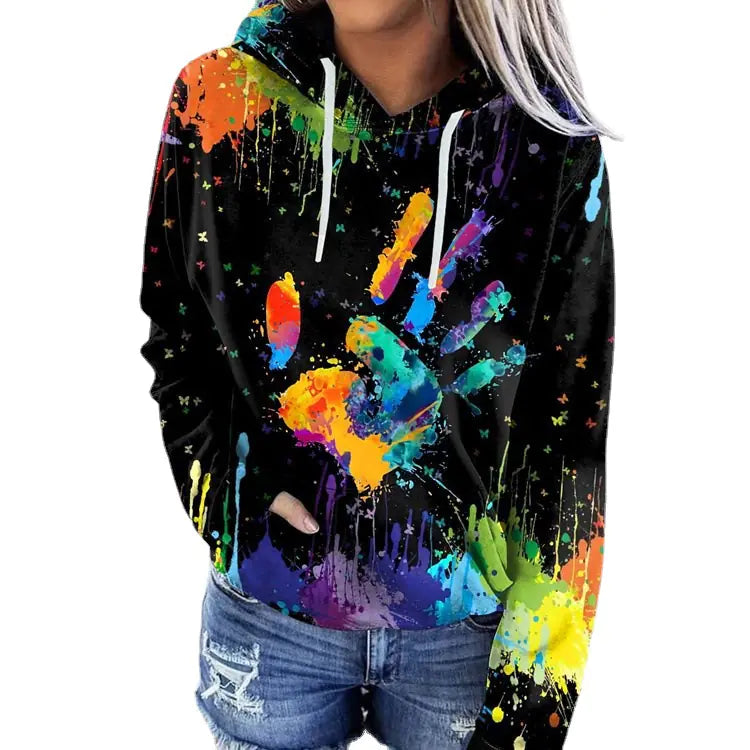 Graffiti Pattern Sweater for Men and Women in Spring/Autumn