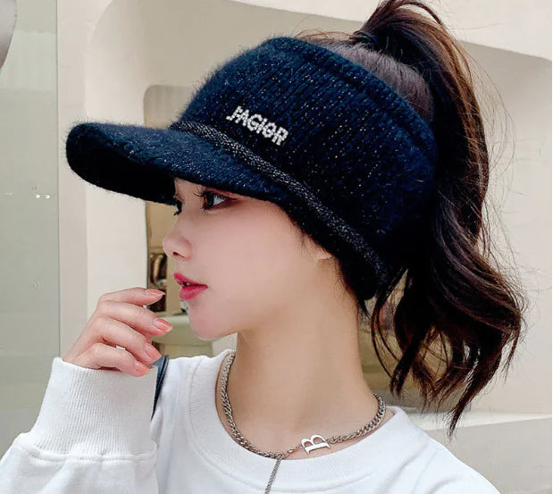 Girls' Thick Warm Knitted Hats for Autumn & Winter