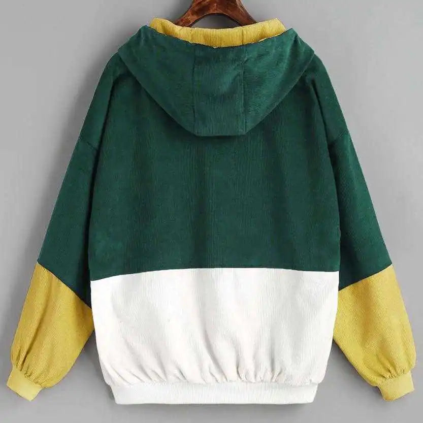 Oversized Corduroy Patchwork Jackets for Women