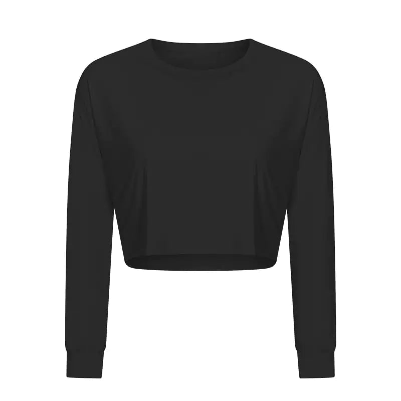 Loose Jacquard Yoga Clothes with Quick-Drying Long Sleeves