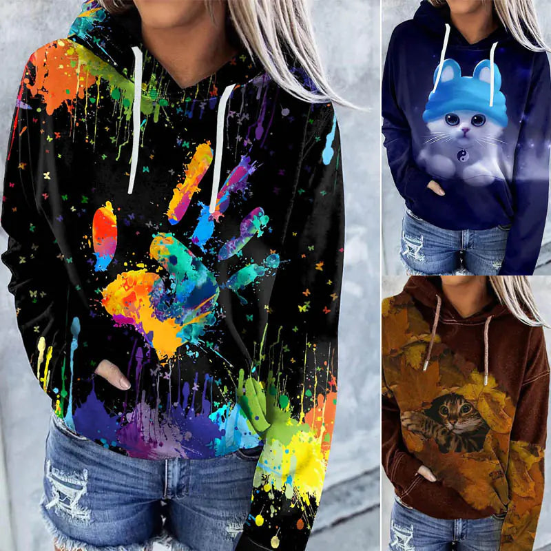 Graffiti Pattern Sweater for Men and Women in Spring/Autumn