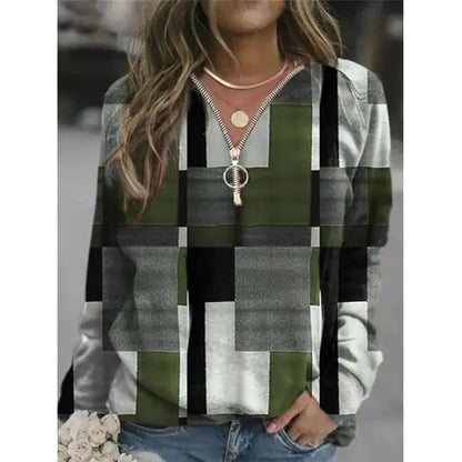 Women's Checkered Sweaters and Fleece Jackets