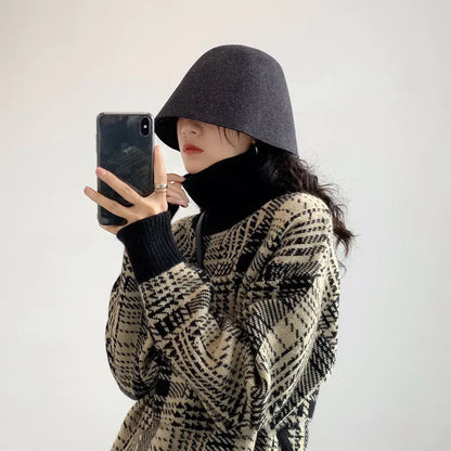 Thick Knit Turtleneck Sweater for Women - Vintage Style