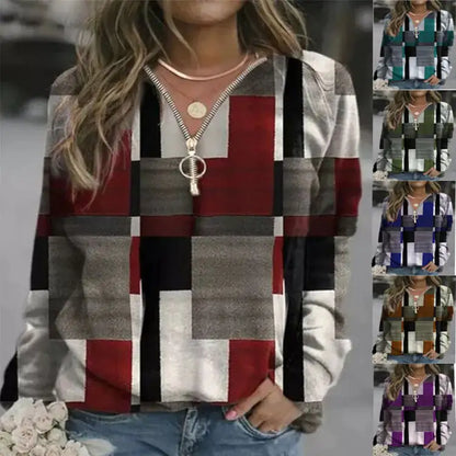 Women's Checkered Sweaters and Fleece Jackets