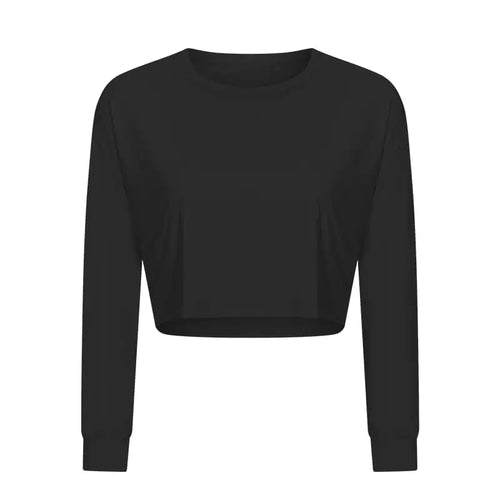 Loose Jacquard Yoga Clothes with Quick-Drying Long Sleeves