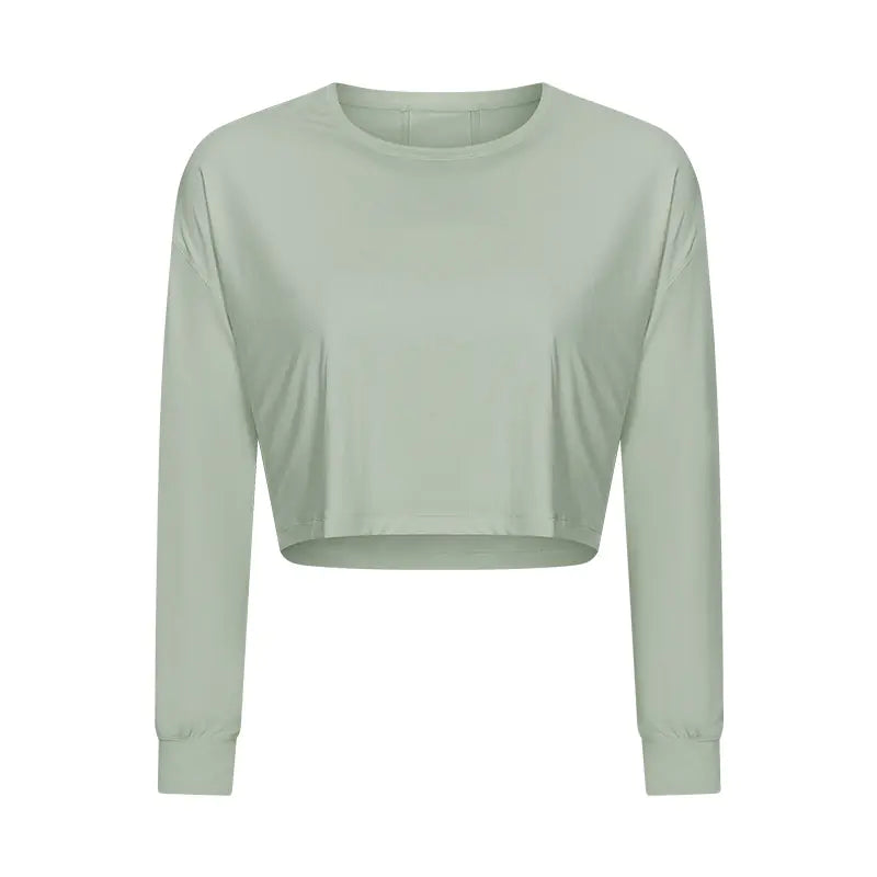 Loose Jacquard Yoga Clothes with Quick-Drying Long Sleeves