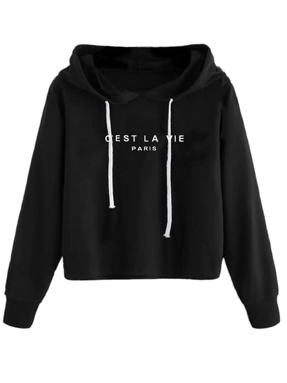 Hooded Printed Sweatshirt for Women